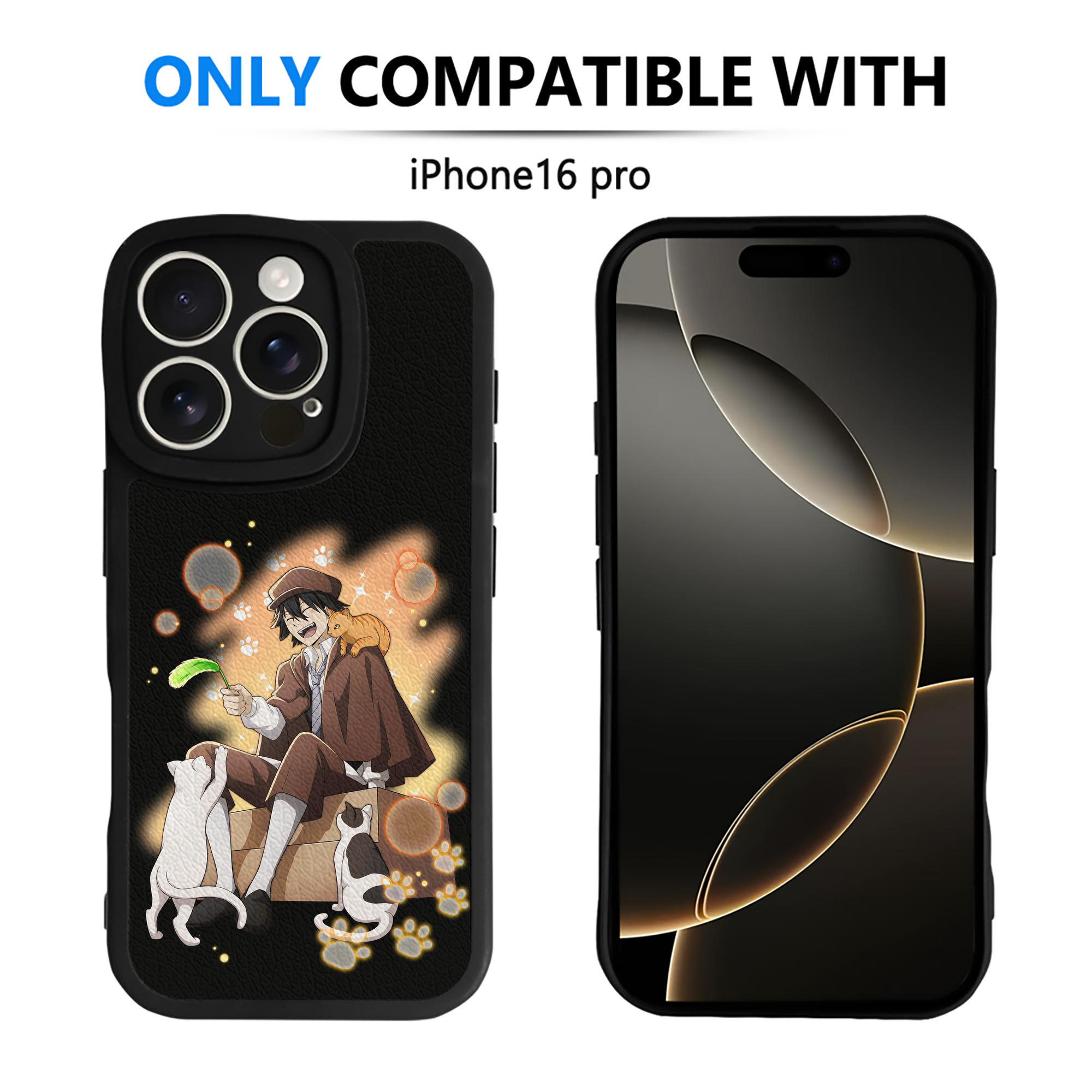 （画像用） 文豪ストレイドッグス Bungo Stray Dogs 【iPhone 16シリーズ対応】シリコンスマホケース（レザー調） 材質：シリコン